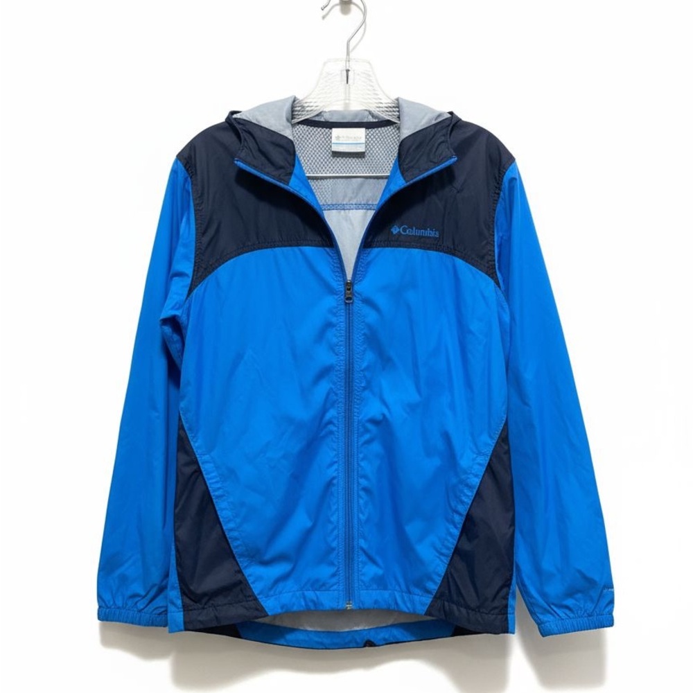 Columbia Vibrant Blue and Black Hooded Jacket